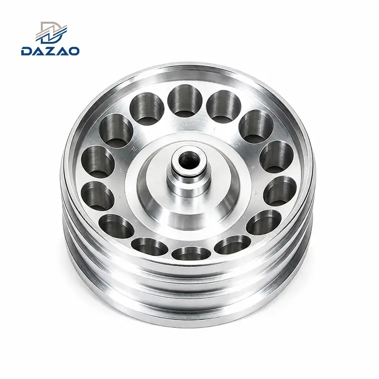 Senk aks CNC usinage aliminyòm santrifij rotor presizyon